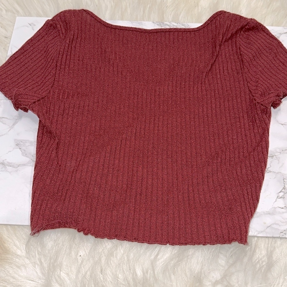 SHEIN Ribbed Red Top size small - Picture 5 of 5